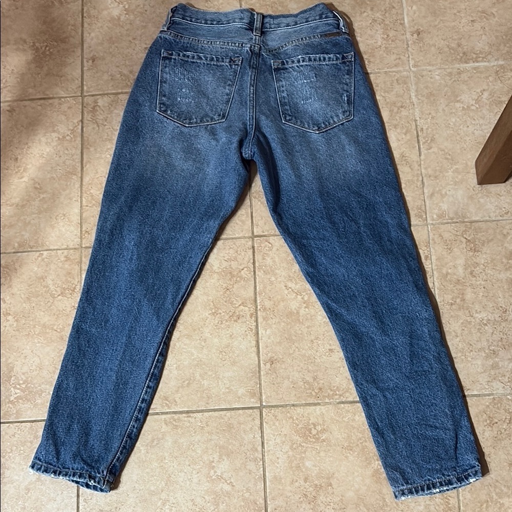 KanCan Blue Boyfriend Jeans Distressed High Waist - Picture 3 of 11